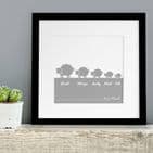 Personalised Flock Of Sheep Family Print